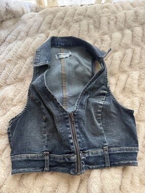 Garage Dark Blue Denim Vest